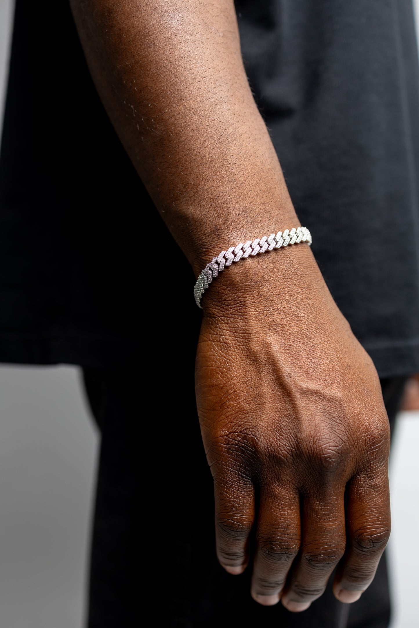 8MM VVS1  Moissanite Prong Cuban Link Bracelet