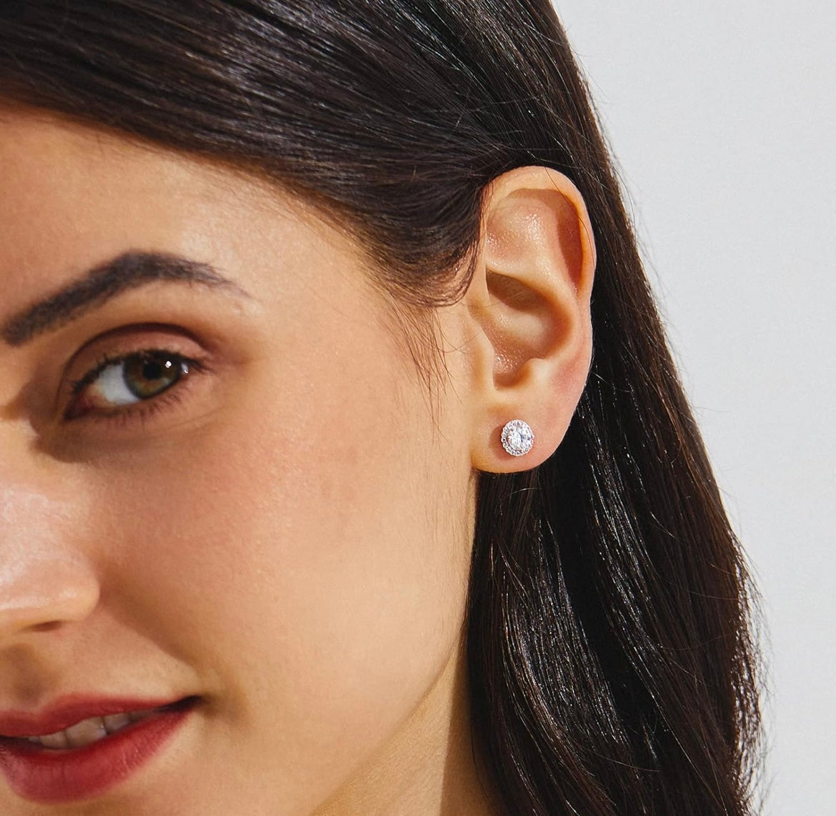 Halo Cut VVS1 Moissanite & Argent