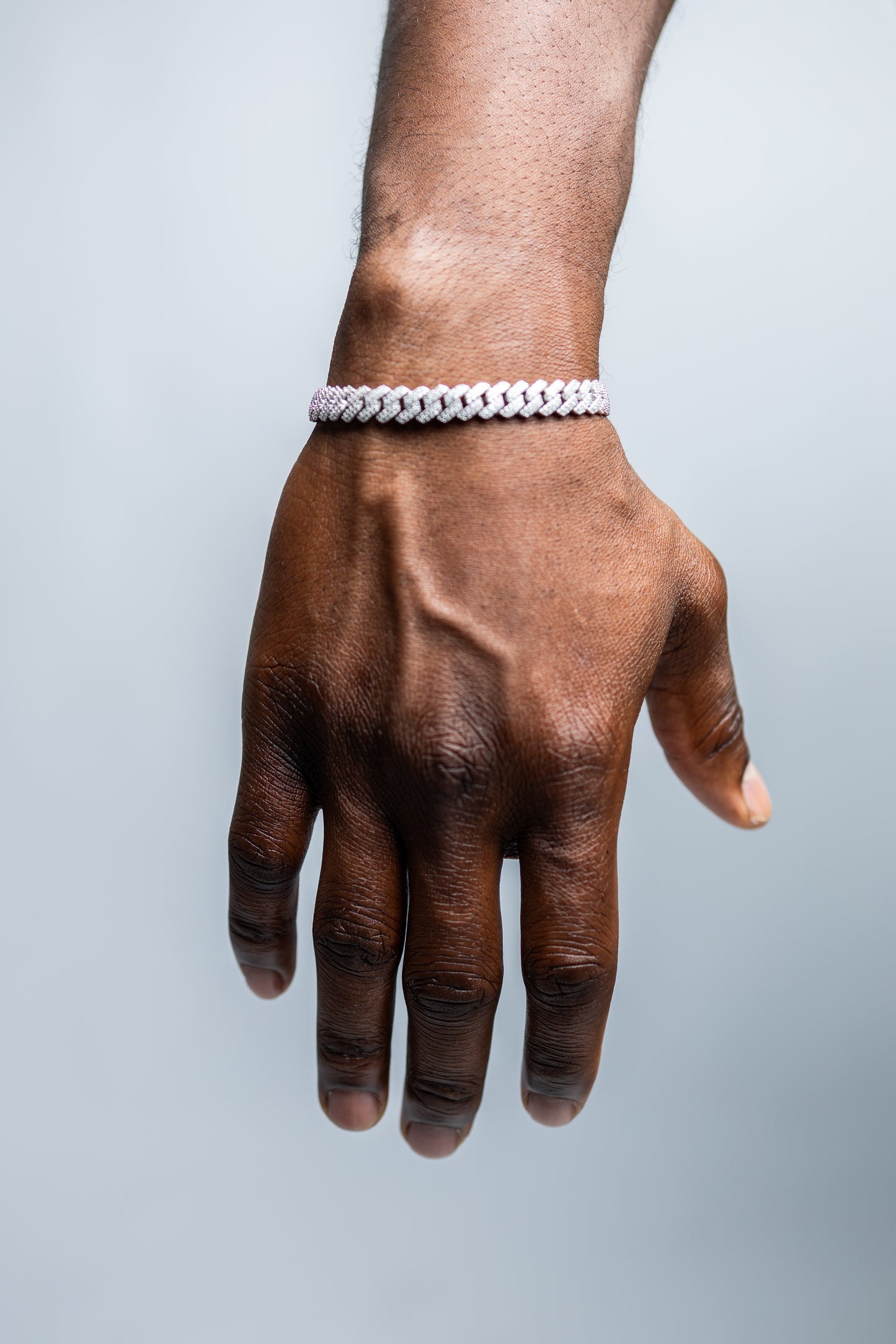 8MM VVS1  Moissanite Prong Cuban Link Bracelet