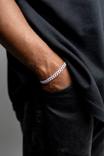 8MM VVS1  Moissanite Prong Cuban Link Bracelet