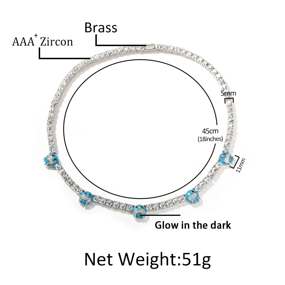 5mm Tennis Chain Smiley Ice