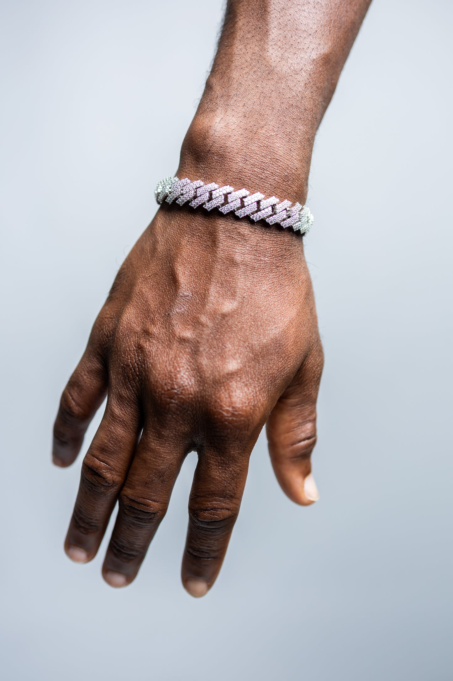 12MM VVS1  Moissanite Prong Cuban Link Bracelet