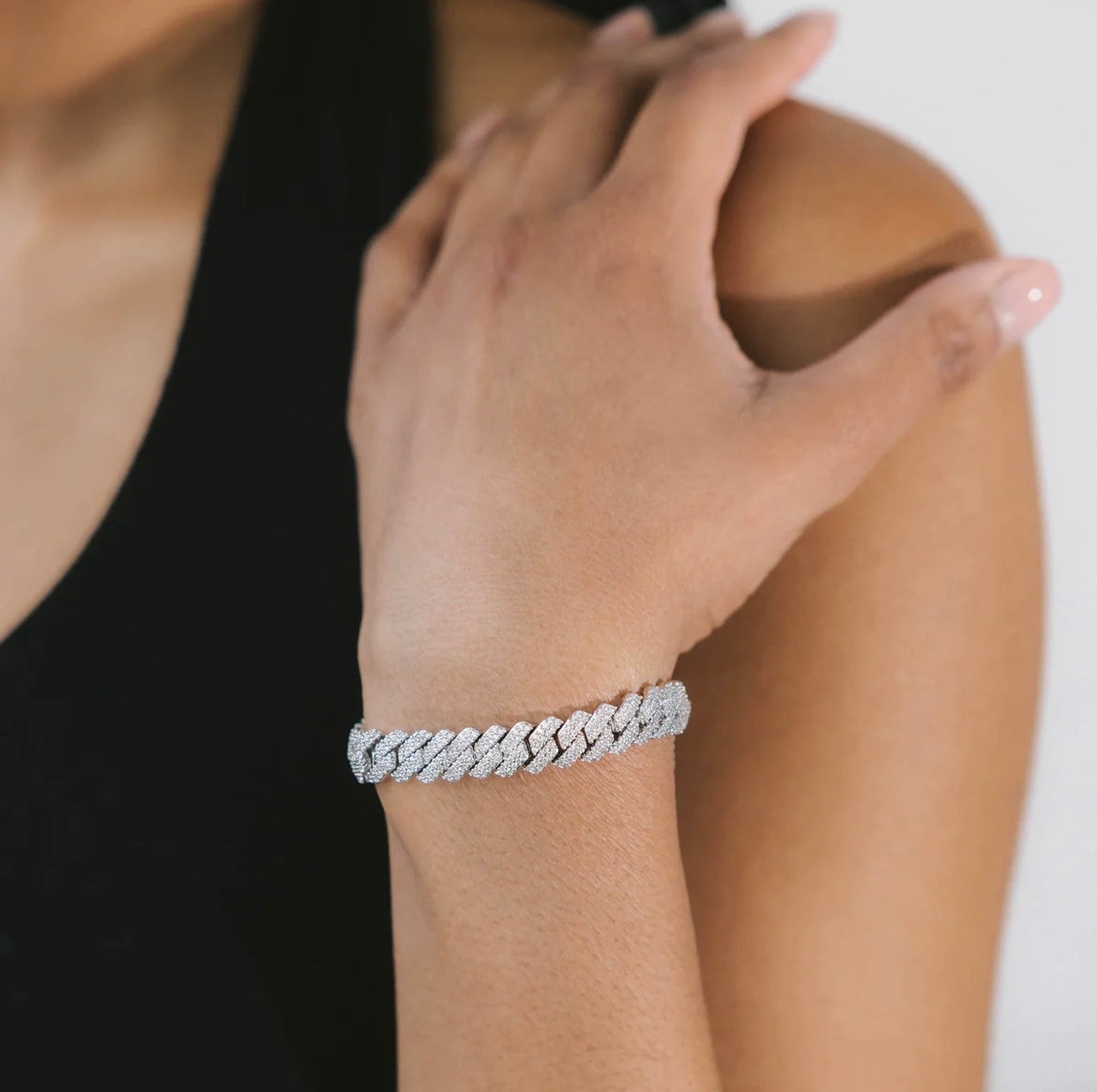 8MM Prong Cuban  Bracelet