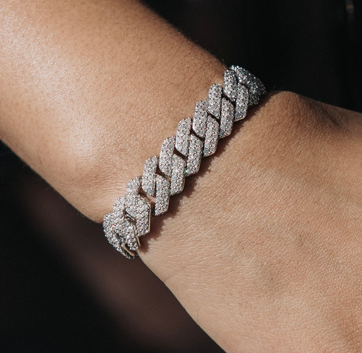 12MM Prong Cuban Link Bracelet