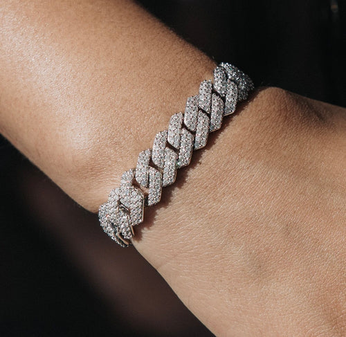 12MM Prong Cuban Link Bracelet