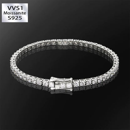 3MM VVS1 Moissanite Tennis Bracelet